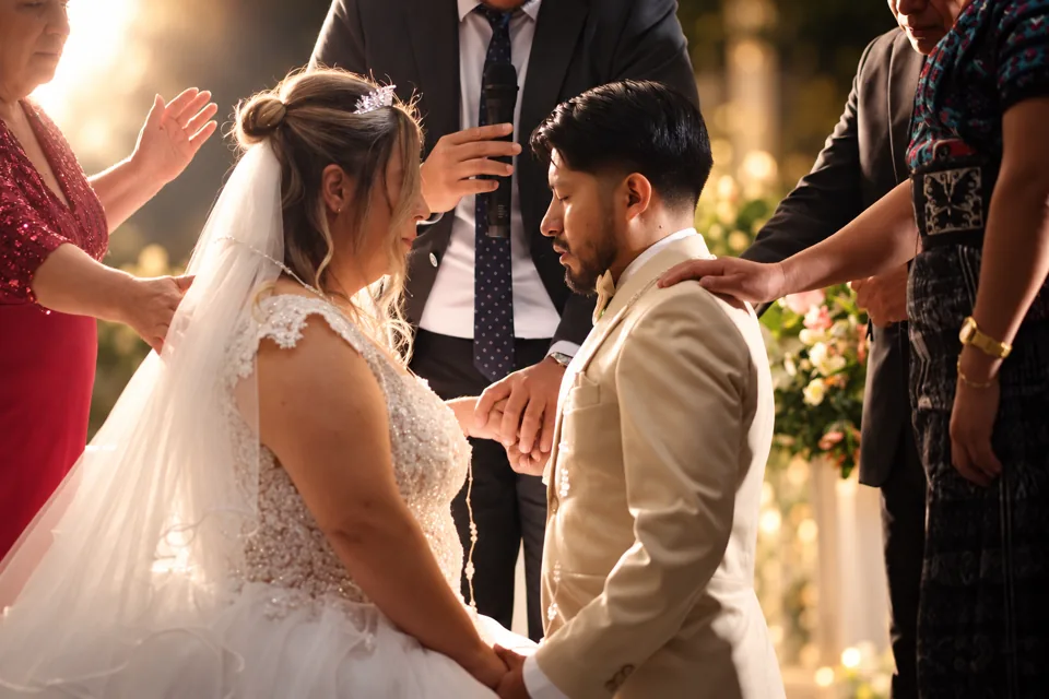 Retrato de una pareja el día de su boda